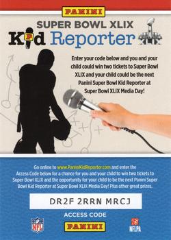 2014 Score #NNO Super Bowl XLIX Kid Reporter Front