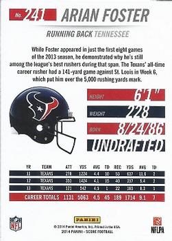 2014 Score #241 Arian Foster Back