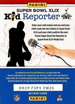 2014 Panini Prestige #NNO Super Bowl XLIX Kid Reporter Front