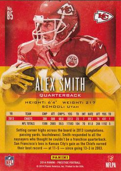 2014 Panini Prestige #85 Alex Smith Back