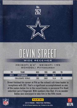 2014 Panini Prestige #262 Devin Street Back