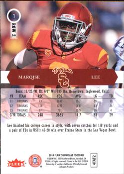 2014 Flair Showcase #1 Marqise Lee Back