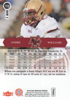 2014 Flair Showcase #98 Andre Williams Back