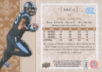 2013 Upper Deck Quantum - '14 Draft Picks #XRC-4 Eric Ebron Back