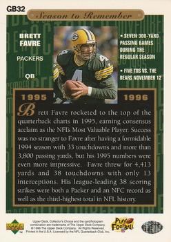 1996 Collector's Choice ShopKo Green Bay Packers #GB32 Brett Favre Back