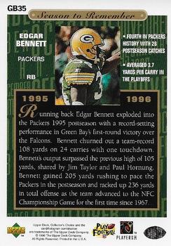 1996 Collector's Choice ShopKo Green Bay Packers #GB35 Edgar Bennett Back