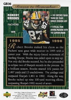 1996 Collector's Choice ShopKo Green Bay Packers #GB36 Robert Brooks Back