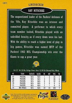 1996 Collector's Choice ShopKo Green Bay Packers #GB73 Ray Nitschke Back