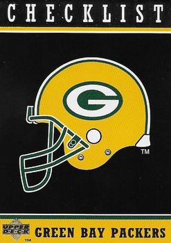 1996 Collector's Choice ShopKo Green Bay Packers #GB90 Checklist Front
