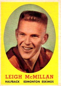 1958 Topps CFL #2 Leigh McMillan Front