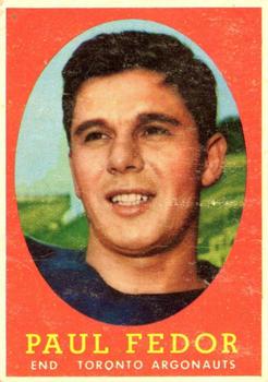 1958 Topps CFL #14 Paul Fedor Front