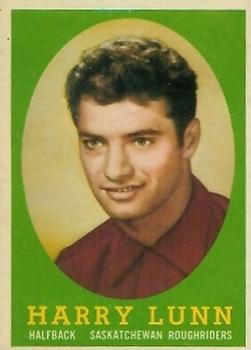 1958 Topps CFL #35 Harry Lunn Front