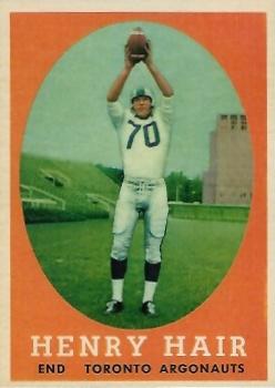 1958 Topps CFL #50 Henry Hair Front