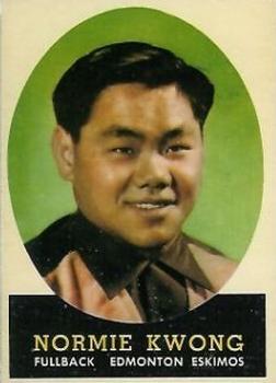 1958 Topps CFL #67 Normie Kwong Front