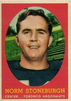 1958 Topps CFL #71 Norm Stoneburgh Front