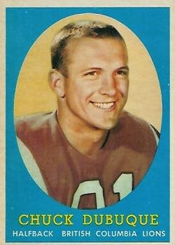 1958 Topps CFL #73 Chuck Dubuque Front