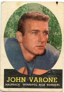1958 Topps CFL #74 John Varone Front