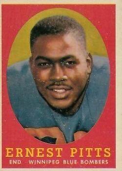 1958 Topps CFL #78 Ernest Pitts Front
