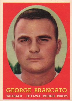 1958 Topps CFL #17 George Brancato Front