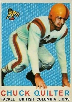 1959 Topps CFL #10 Chuck Quilter Front