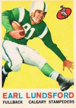 1959 Topps CFL #21 Earl Lunsford Front