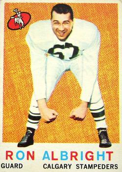 1959 Topps CFL #23 Ron Allbright Front