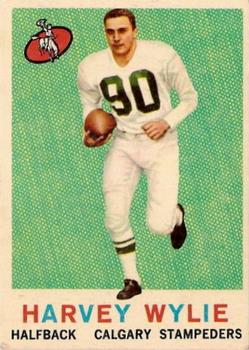 1959 Topps CFL #27 Harvey Wylie Front