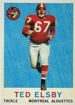 1959 Topps CFL #34 Ted Elsby Front