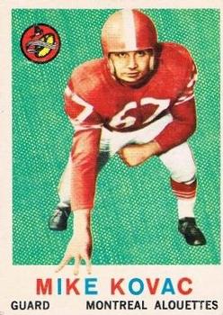 1959 Topps CFL #35 Mike Kovac Front