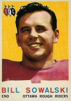 1959 Topps CFL #55 Bill Sowalski Front