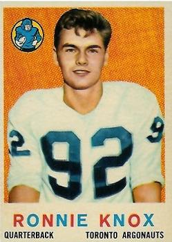 1959 Topps CFL #62 Ronnie Knox Front