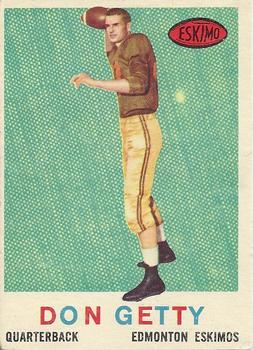 1959 Topps CFL #39 Don Getty Front