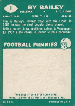 1960 Topps CFL #1 By Bailey Back