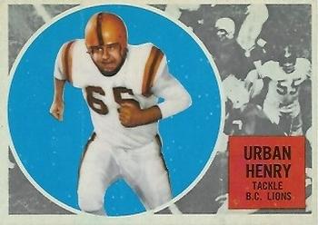 1960 Topps CFL #7 Urban Henry Front