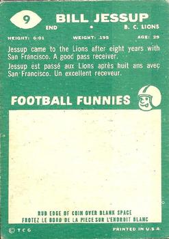 1960 Topps CFL #9 Bill Jessup Back
