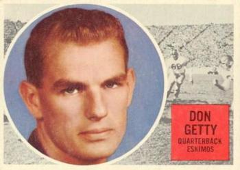 1960 Topps CFL #13 Don Getty Front