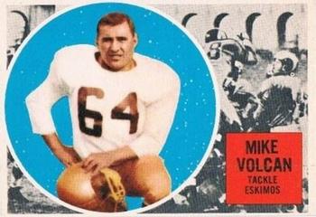 1960 Topps CFL #19 Mike Volcan Front