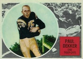 1960 Topps CFL #32 Paul Dekker Front