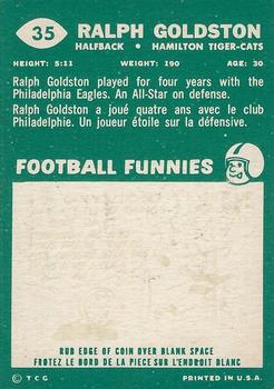 1960 Topps CFL #35 Ralph Goldston Back