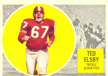 1960 Topps CFL #41 Ted Elsby Front