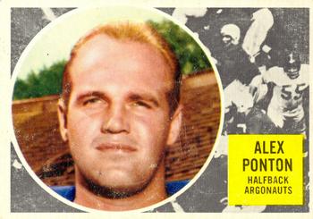 1960 Topps CFL #73 Alex Ponton Front
