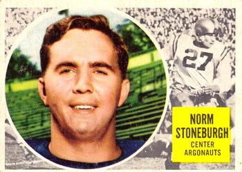 1960 Topps CFL #77 Norm Stoneburgh Front