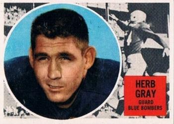 1960 Topps CFL #80 Herb Gray Front