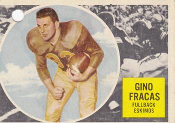 1960 Topps CFL #12 Gino Fracas Front