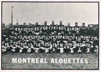 1961 Topps CFL #73 Alouettes Team Photo Front