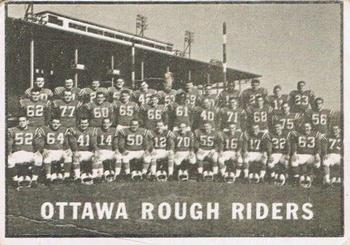1961 Topps CFL #88 Rough Riders Team Photo Front