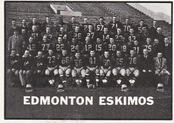 1961 Topps CFL #43 Eskimos Team Photo Front