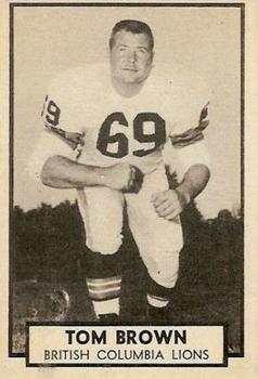 1962 Topps CFL #3 Tom Brown Front
