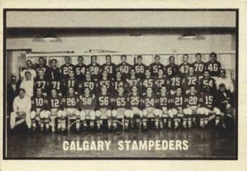 1962 Topps CFL #37 Calgary Stampeders Front