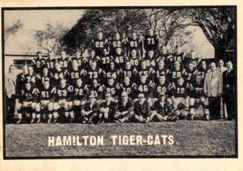 1962 Topps CFL #76 Hamilton Tiger-Cats Front